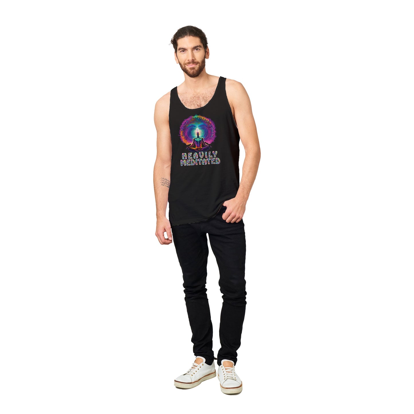 HEAVILY MEDITATED - Premium Unisex Tank Top