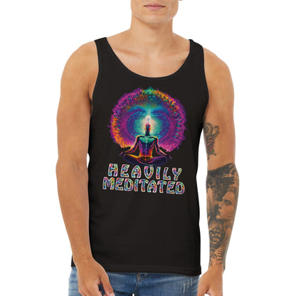 HEAVILY MEDITATED - Premium Unisex Tank Top