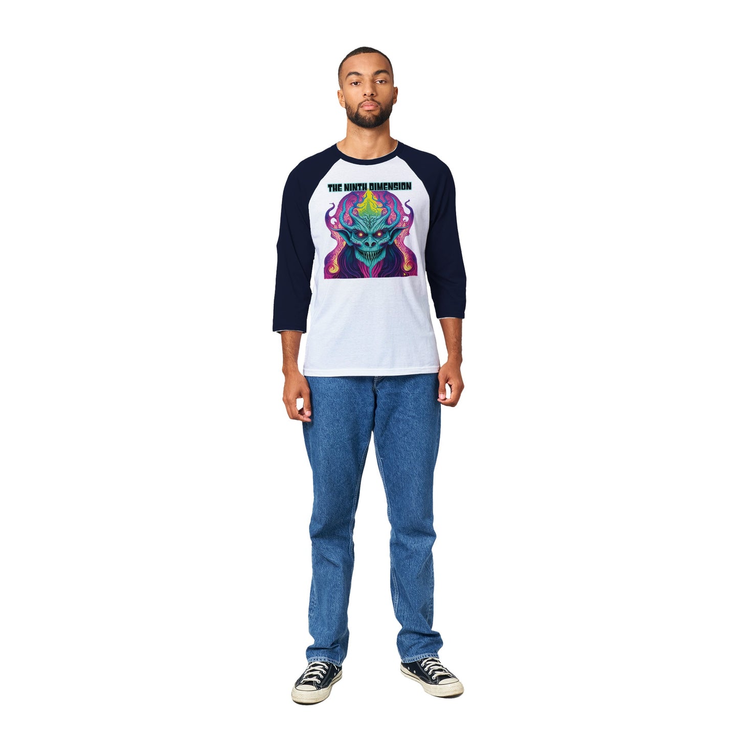 DEMON WITCH - Unisex 3/4 sleeve Raglan T-shirt